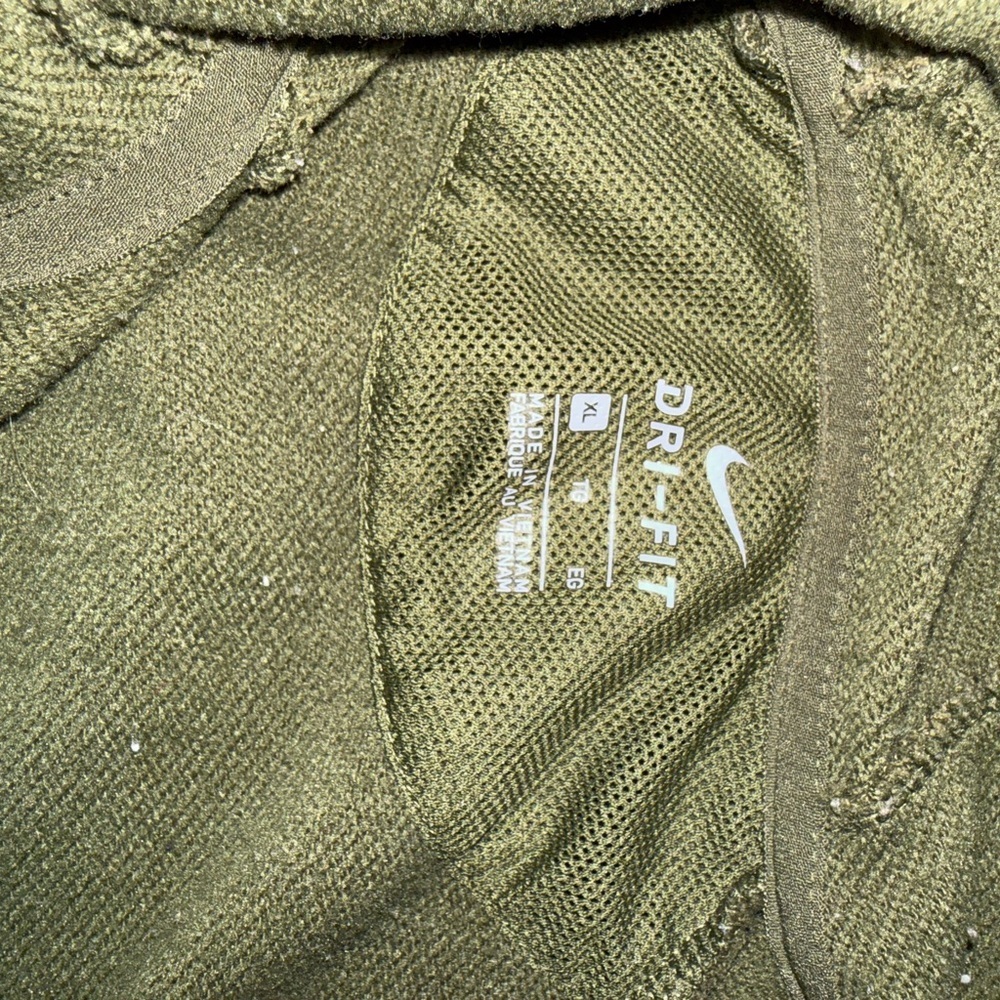 Nike Dry fit xl olive full zip hoodie athletic sweatshirt - Picture 4 of 6